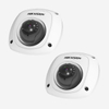 HIKvision 1080P indoor analog dome camera with smart IR, AGC, RGB-IR, built-in microphone, and 3-axis adjustment.