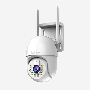 Lenovo Outdoor Camera X5T with 3MP HD video, Wi-Fi app, night vision, motion detection, alarm, and SD card storage.