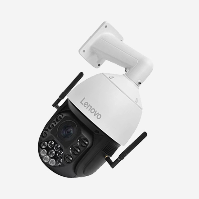 Lenovo NS70GH 4G Pro outdoor camera with AI human tracking, 4G SIM, IP66 waterproof, TF card storage, and mobile alerts.