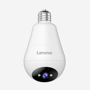 Lenovo Q1M-U 3MP Wi-Fi smart security camera with H.264 video, IR-CUT night vision, 2.4GHz wireless, and cloud storage.