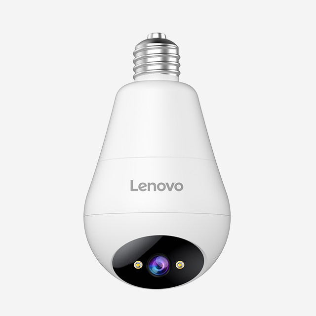 Lenovo Q1M-U 3MP Wi-Fi smart security camera with H.264 video, IR-CUT night vision, 2.4GHz wireless, and cloud storage.
