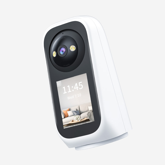 JOOAN C17C-U indoor video security camera with 3MP HD, H.265 video, IR-CUT night vision, and cloud storage.