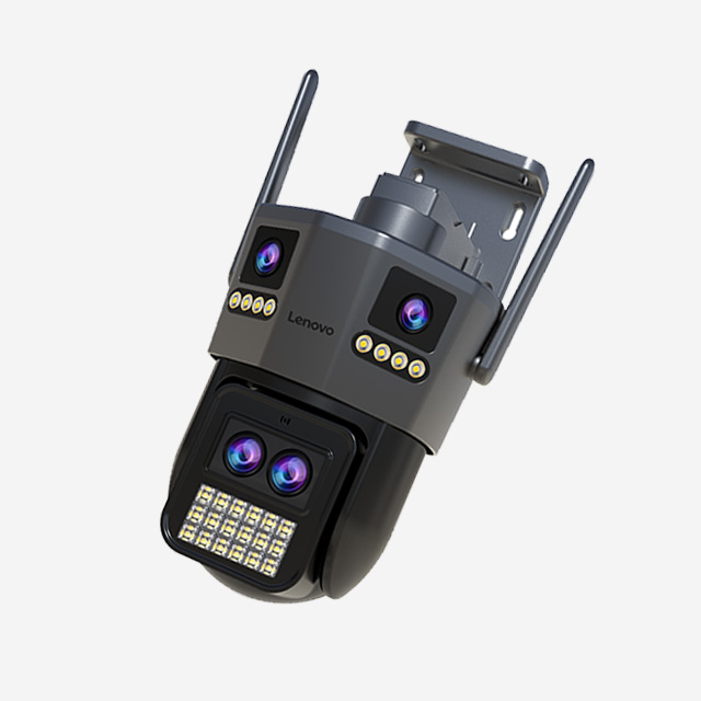 Lenovo Smart Zoom Camera W14C-Z with 10MP lenses, 10x zoom, night vision, personal tracking, and intercom.