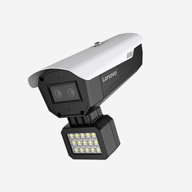 Lenovo 751TDAI Full-Color 4MP camera with dual-lens video, audio, motion detection, night vision, and mobile monitoring.