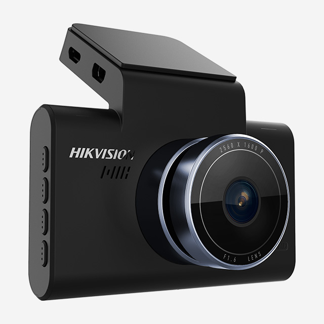 HIKvision AE-DC5313-C6 1600P dash camera with 3-inch IPS display, WiFi, G-sensor, ADAS, and F1.6 night vision lens.