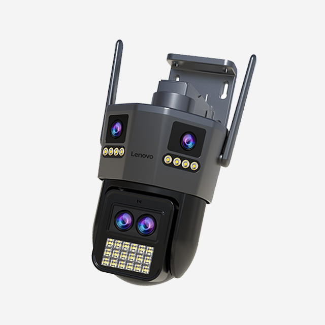 Lenovo Smart Zoom Camera W14C-Z with 10MP lenses, 10x zoom, night vision, personal tracking, and intercom.