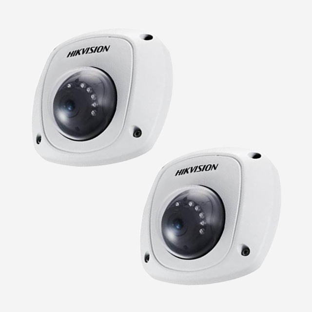 HIKvision indoor analog camera with DIS sensor, mic, IP65, IK07, IR cut filter, and OSD menu for indoor surveillance.