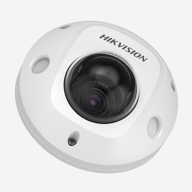 HIKvision 4MP indoor IP camera with 1080p, 30m IR, WDR, Micro SD card support, built-in microphone, and PoE/DC power.