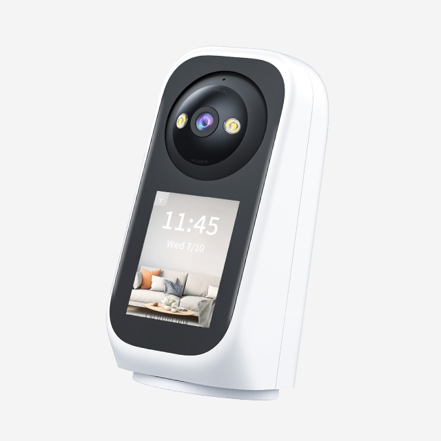 JOOAN C17C-U indoor video security camera with 3MP HD, H.265 video, IR-CUT night vision, and cloud storage.