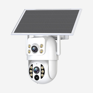 JOOAN S3-U outdoor solar Wi-Fi dual-lens camera with 3MP HD, H.265 video, night vision, 2.4GHz Wi-Fi, and Cam720 app control.