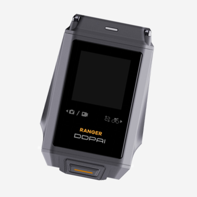 DDPAI Ranger 4K riding camera with F1.6 lens, 150° wide view, GPS, 128GB storage, and IP67 waterproof design.