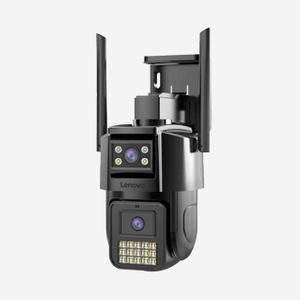 Lenovo Smart IP Dome Camera X9G with 10MP, 8x zoom, PTZ rotation, night vision, and AI human detection for smart security.