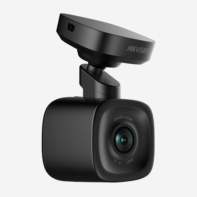 HIKvision AE-DC5013-F6 dash camera with 1600P video, Wi-Fi app, GPS tracking, ADAS support, G-Sensor, and night vision lens.