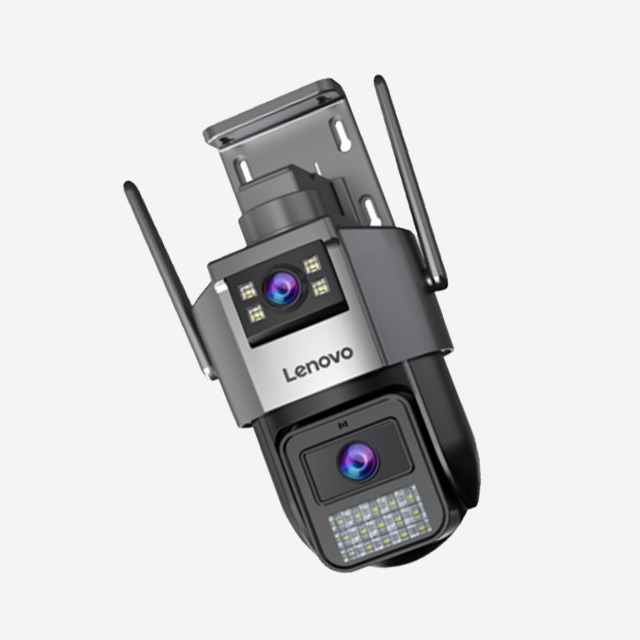 Lenovo Smart Camera W11C 6MP dome with PTZ, night vision, auto tracking, motion alarm, two-way audio, and waterproof housing.