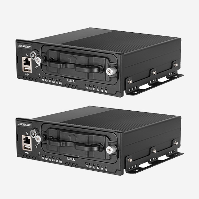 HIKvision AE-MN5043 4-ch mobile NVR with 5MP IP cameras, GPS, 4G, Wi-Fi, and HDD backup support