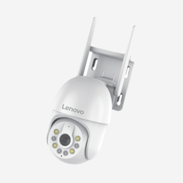 Lenovo X5Q-4G PTZ dome camera 3MP with full-color night vision, automatic tracking, two-way audio, and mobile app.