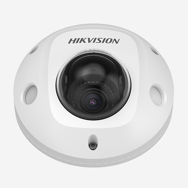 HIKvision 4MP indoor IP camera with 1080p, 30m IR, WDR, Micro SD card support, built-in microphone, and PoE/DC power.