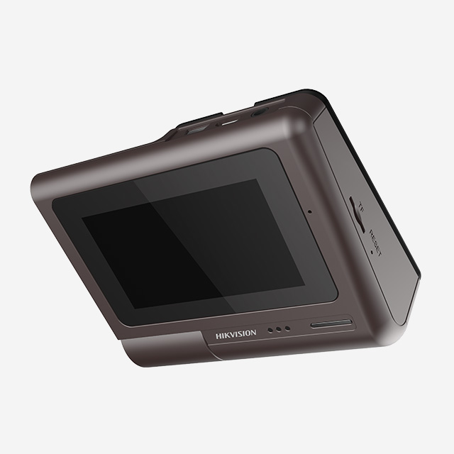 HIKvision AE-DC8322-G2PRO(P) 2CH dash cam with 2160P video, GPS, WiFi, G-sensor, night vision, and voice recognition.