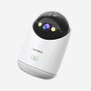 Lenovo C33Pro AI 360° smart camera with night vision, motion alarm, voice recording, Wi-Fi, and cloud storage.