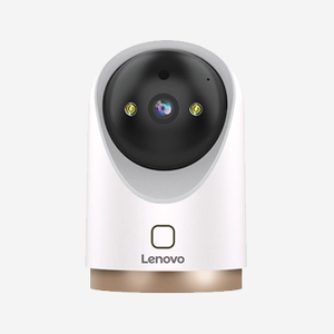 Lenovo C5X AI 360° smart security camera with night vision, motion alarm, voice recording, Wi-Fi, and cloud storage.