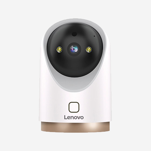 Lenovo C5X AI 360° smart security camera with night vision, motion alarm, voice recording, Wi-Fi, and cloud storage.