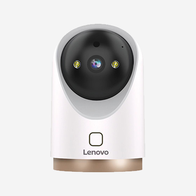 Lenovo C5X AI 360° smart security camera with night vision, motion alarm, voice recording, Wi-Fi, and cloud storage.