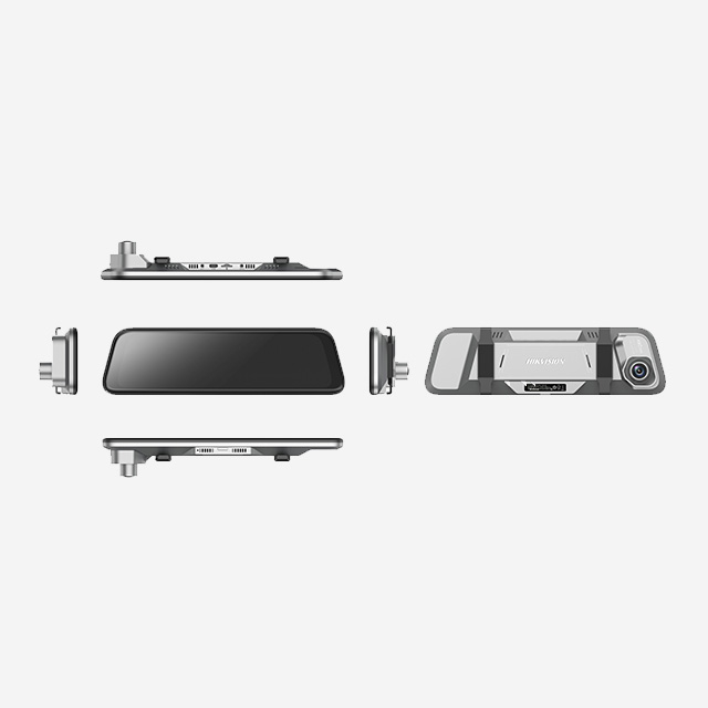 HIKvision AE-DC4928-K60PRO rearview mirror dash cam with 2K front, 1080P rear, Wi-Fi APP, G-sensor, and parking monitor.