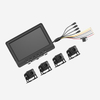 HIKvision 4-ch 1080p vehicle monitoring system with LCD, cameras, cables, and TF card for driving safety