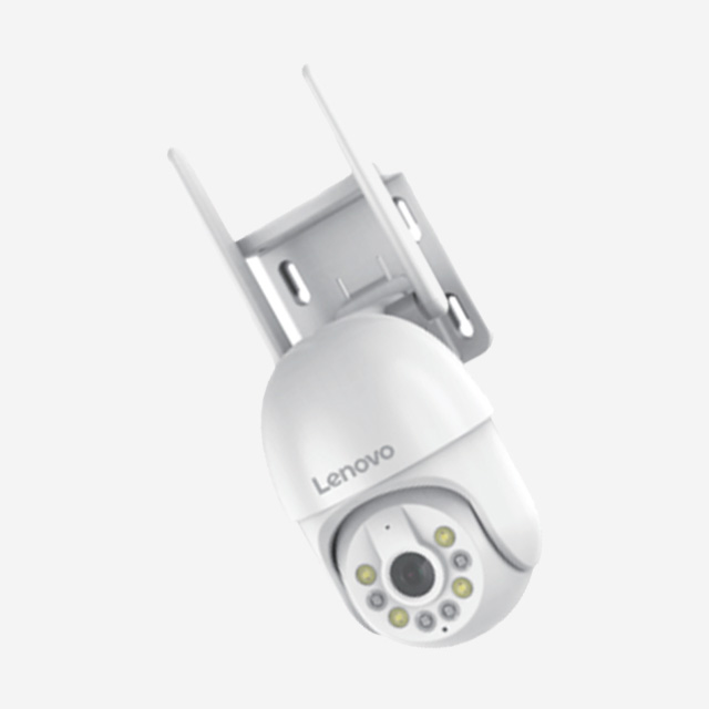 Lenovo X5Q-4G PTZ dome camera 3MP with full-color night vision, automatic tracking, two-way audio, and mobile app.
