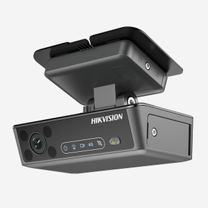 HIKvision 5-channel dash camera with 1620P front, 1080P rear, GPS, WiFi, 4G, ADAS, DSM, gyroscope, and dual SD card support.