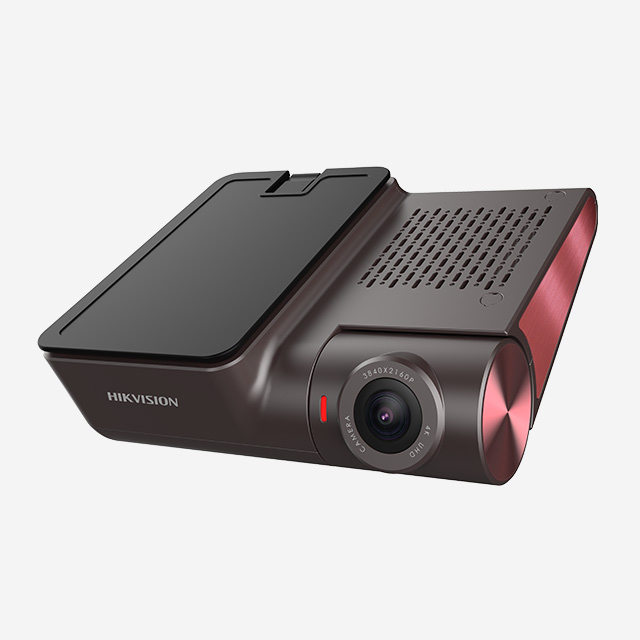 HIKvision AE-DC8322-G2PRO 2CH dash camera with 2160P video, GPS, WiFi, G-sensor, dual storage, and night vision.