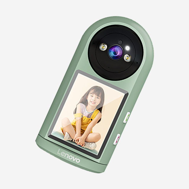 Lenovo Smart Camera C17C with 3MP HD video call, 355° rotation, low-light color, and two-way intercom.