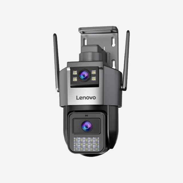 Lenovo Smart Camera G4 W11C 6MP dome with 4G, PTZ rotation, night vision, motion detection, and intercom.