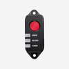HIKvision DS-1530HMI(AE) alarm button with G-sensor, gyroscope, LED display, and IR receiver for alerts.