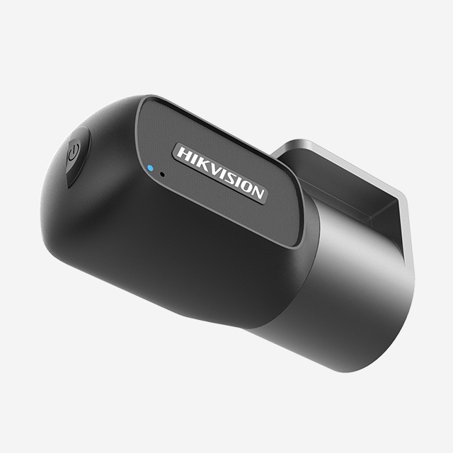 HIKvision AE-DC4018-D1PRO dash camera with 1440P HD video, Wi-Fi app, G-Sensor emergency lock, and 330° rotation design.