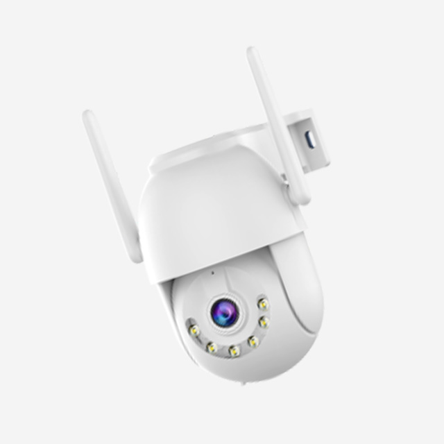 JOOAN Q3R-U outdoor Wi-Fi smart camera with 2MP HD, H.264 video, night vision, 2.4GHz Wi-Fi, and Cam720 app control.