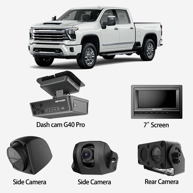 HIKvision pickup truck dash camera with HD recording, GPS, 4G and AI driver assistance system