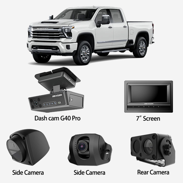 HIKvision pickup truck dash camera with HD recording, GPS, 4G and AI driver assistance system