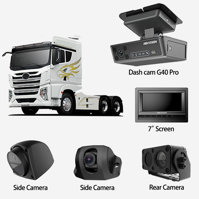 HIKvision heavy truck dash camera with 5CH HD recording, GPS, 4G and ADAS safety monitoring