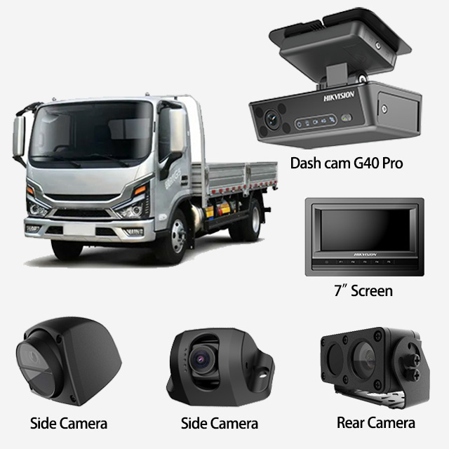 HIKvision light truck dash camera with 5CH HD video, GPS tracking and 4G connectivity support